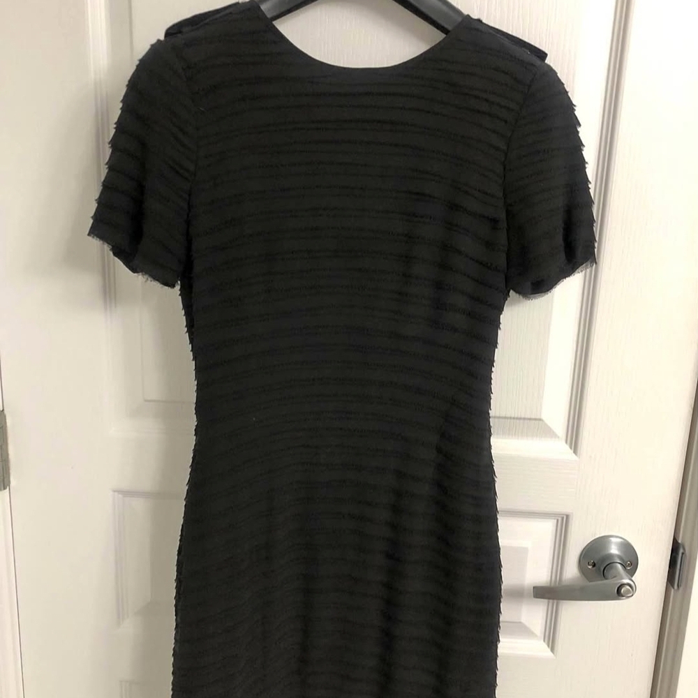 Burberry Textured Black Sheath Dress – US 4